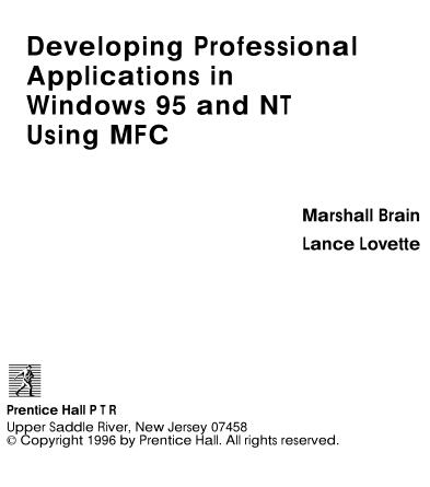 图书网：Developing Professional Applications in Windows 95 and NT Using MFC pdf